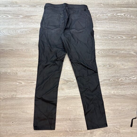 Charlie Paige Black Faux Leather Slim Fit Cotton Pants sz S - Picture 2 of 10